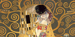 GUSTAV KLIMT - El Beso, detail (variación gris) - 2GK4484