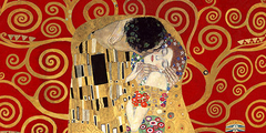 GUSTAV KLIMT - El Beso, detail (variación roja) - 2GK4485