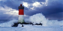 JEAN GUICHARD - Faro de Pierres-noires durante una tormenta - 2JG968