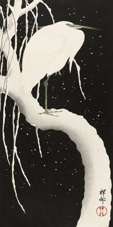 OHARA KOSON - Heron in snow - 2JP5690