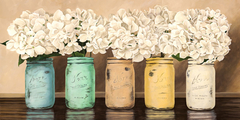 JENNY THOMLINSON - Hydrangeas in Mason Jars - 2JT3714