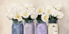 JENNY THOMLINSON - Tulips in Mason Jars (detail) - 2JT3727