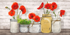 JENNY THOMLINSON - Poppies in Mason Jars - 2JT4263