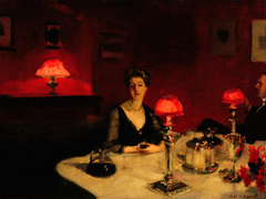 JOHN SINGER SARGENT - A Dinner Table at Night - 3AA1563