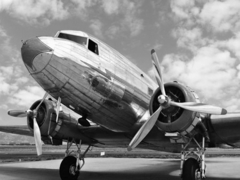 DC-3 in air field, Arizona - 3AP3204