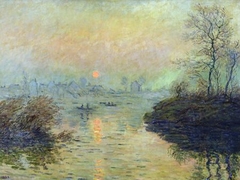 CLAUDE MONET - Sun Setting over the Seine at Lavacourt - 3CM020