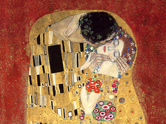 GUSTAV KLIMT - El Beso, detail (variación roja) - 3GK4480