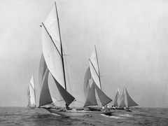 EDWIN LEVICK - Saliboats Sailing Downwind, ca. 1900-1920 - 3LE1659