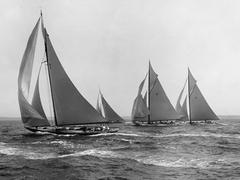 EDWIN LEVICK - Sloops at Sail, 1915 (detail) - 3LE620