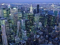 MICHEL SETBOUN - Manhattan skyline at dusk, NYC - 3MS3275