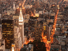 MICHEL SETBOUN - Aerial view of Manhattan with Flatiron Building, New York - 3MS3278