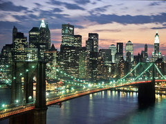 MICHEL SETBOUN - Puente de Brookyn y horizonte del centro de la ciudad, Nueva York - 3MS3282