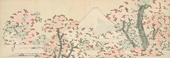KATSUSHIKA HOKUSAI - Mount Fuji with Cherry Trees in Bloom - 4HK5458