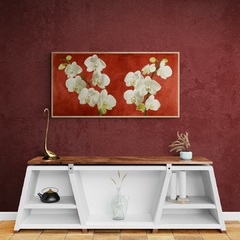 ANDREA ANTINORI - Orchids on Red Background - 2AT5749 - comprar online