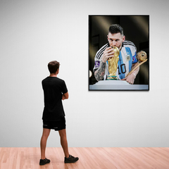 Messi besando la copa - comprar online
