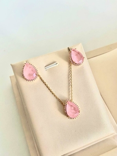 CONJUNTO GOTA ROSA BEBÊ