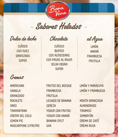 Sabores de Helado