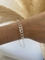 Pulsera Eslabón Con Cubic DE ACERO QUIRÚRGICO BLANCO