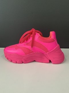 Tênis chunky Rosa Neon