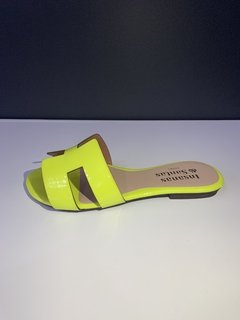 Rasteira Inspired Herme Neon Amarelo - comprar online