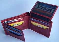 Billetera en Cuero Color Rojo en internet