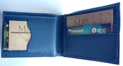 Billetera en Cuero Color Azul en internet