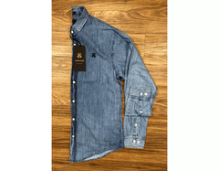 Camisa Jeans Manga Longa John John - JMHTG74 na internet