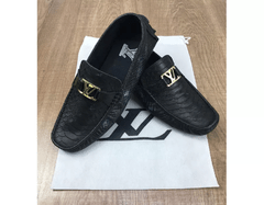 Mocassim Louis Vuitton - Diferenciado Preto Brilha...