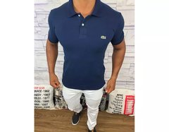 Polo Lacoste Azul Marinho - Logo Bordado - REWFD62