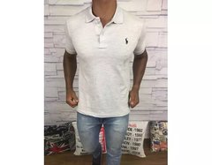 Polo Ralph Lauren Cinza Claro com cavalo azul - PR...