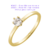 Anel solitário de ouro 18k/750 - modelo 43662/42662 para pedido de noivado ou aniversário de 15 anos - comprar online