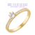 Anel solitário de ouro 18k/750 - modelo 43668/42668 para pedido de noivado ou aniversário de 15 anos - comprar online