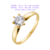 Anel solitário de ouro 18k/750 - modelo 43680/42680 para pedido de noivado ou aniversário de 15 anos - comprar online