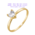 Anel solitário de ouro 18k/750 - modelo 43681/42681 para pedido de noivado ou aniversário de 15 anos - comprar online