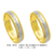 BP10 - Alianças de ouro 18k amarelo e branco, para noivado, casamento e bodas.