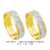 BP104- Alianças de ouro 18k amarelo e branco, para noivado, casamento e bodas.