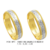 BP11 - Alianças de ouro 18k amarelo e branco, para noivado, casamento e bodas.
