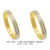 BP12- Alianças de ouro 18k amarelo e branco, para noivado, casamento e bodas.