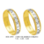 BP17- Alianças de ouro 18k amarelo e branco, para noivado, casamento e bodas.