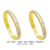 BP18- Alianças de ouro 18k amarelo e branco, para noivado, casamento e bodas.