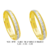 BP19- Alianças de ouro 18k amarelo e branco, para noivado, casamento e bodas.