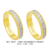 BP20- Alianças de ouro 18k amarelo e branco, para noivado, casamento e bodas.
