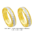 BP21 - Alianças de ouro 18k amarelo e branco, para noivado, casamento e bodas.