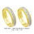 BP26- Alianças de ouro 18k amarelo e branco, para noivado, casamento e bodas.