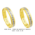 BP48- Alianças de ouro 18k amarelo e branco, para noivado, casamento e bodas.