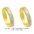 BP5 - Alianças de ouro 18k amarelo e branco, para noivado, casamento e bodas.