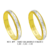 BP7 - Alianças de ouro 18k amarelo e branco, para noivado, casamento e bodas.