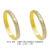 BP8 - Alianças de ouro 18k amarelo e branco, para noivado, casamento e bodas.
