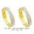 BP80- Alianças de ouro 18k amarelo e branco, para noivado, casamento e bodas