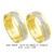 BP80E- Alianças de ouro 18k amarelo e branco, para noivado, casamento e bodas.